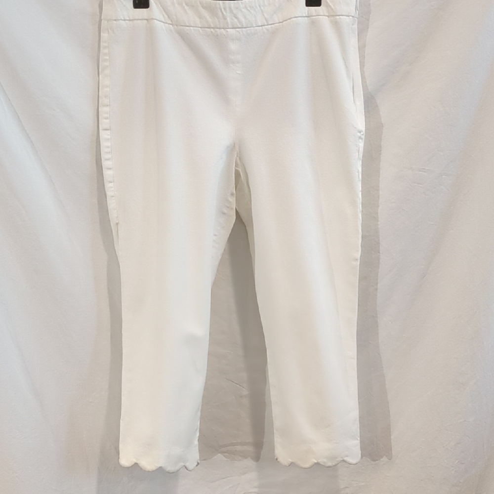 Talbots | Chatham Crop Scalloped Hem Flat Front Side Zip | 8P